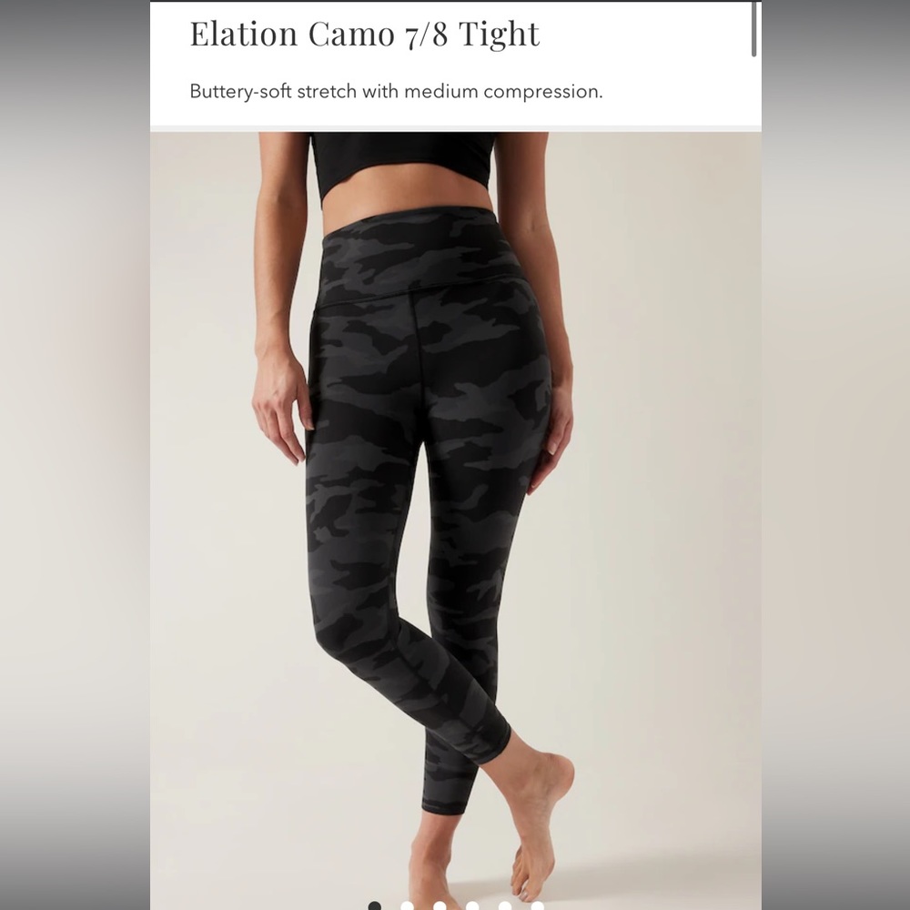 Athleta Elation Camo 7/8 Tight Medium Petite